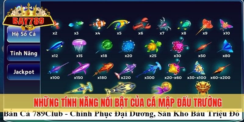 Những tính năng nổi bật của Cá mập đấu trường